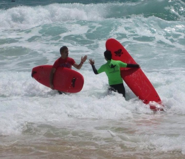  entering the water 